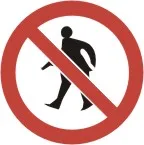 P 555 — PROHIBITION PICTOGRAM -  - NO ENTRY